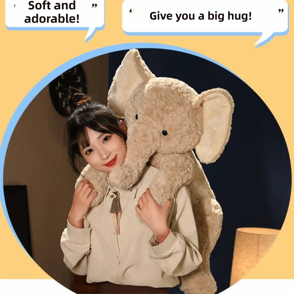 

Мягкая плюшевая игрушка-слон для дома, очень милая и супермягкая, с удобными подвижными ушками, декор для дивана