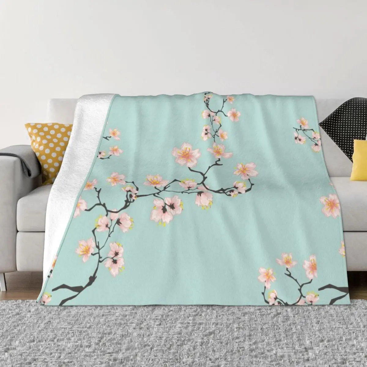 

Sakura Cherry Blossoms Throw Blanket Baby Large Blankets