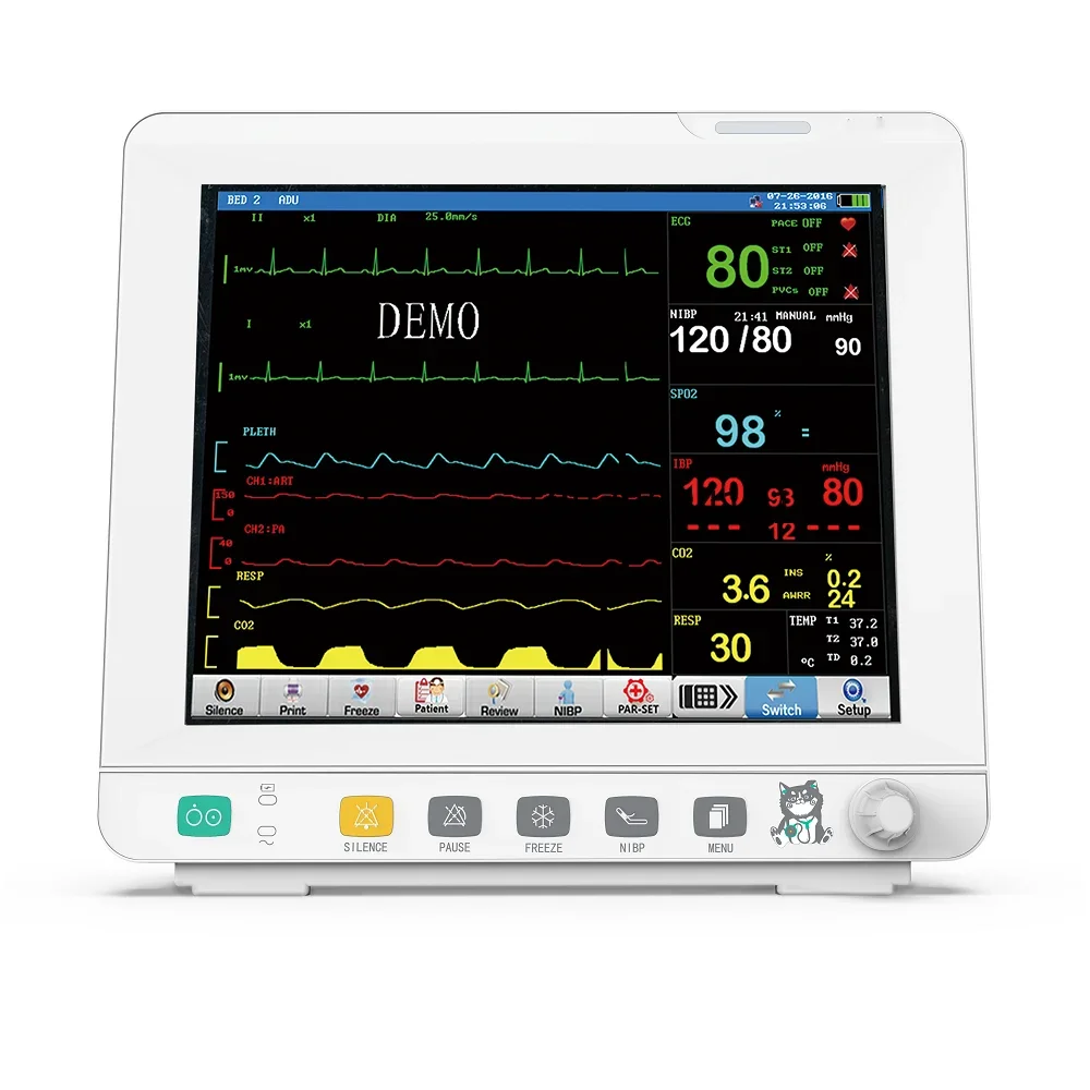 Veterinary Multi-parameter Patient Touch Screen Animal Vital Electrocardiogram  Manufacturer