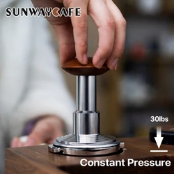 51/53/58.5mm Coffee Tamper Constant Pressure Adjustable Height SUS304 Powder Hammer Espresso Tamper Flat Base Coffee Accessorie