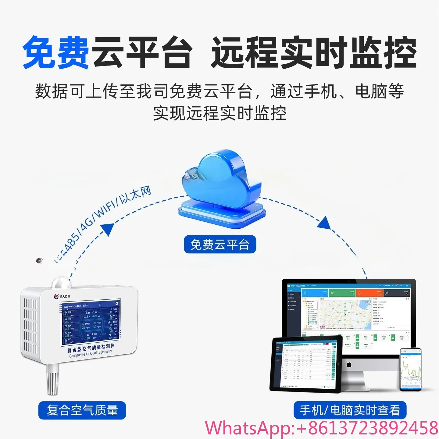 

Air Quality Monitoring Equipment for PM2.5 PM10 CO SO2 NO2 O3 TVOC Gas System Analyzer Detector Air Pollution