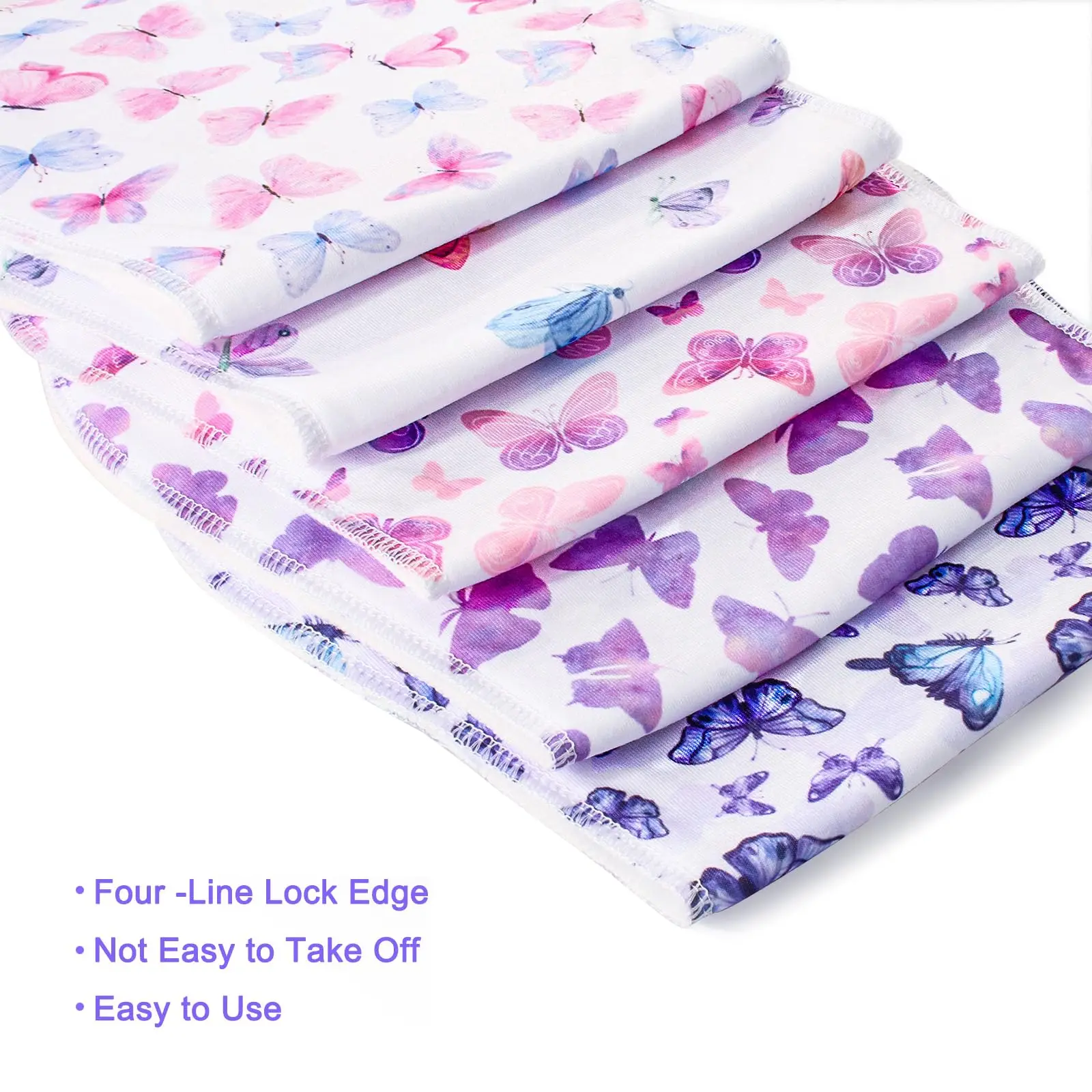 Benoxine 10-Pack Baby Burp Cloths Soft Microfiber Front and Non-Slip Polyester Fleece Back Absorbent Figure-8 Shoulder Burping Rags Large 47 x 22 cm Spit-Up Towels for Newborn Girls 0-36 Months 6