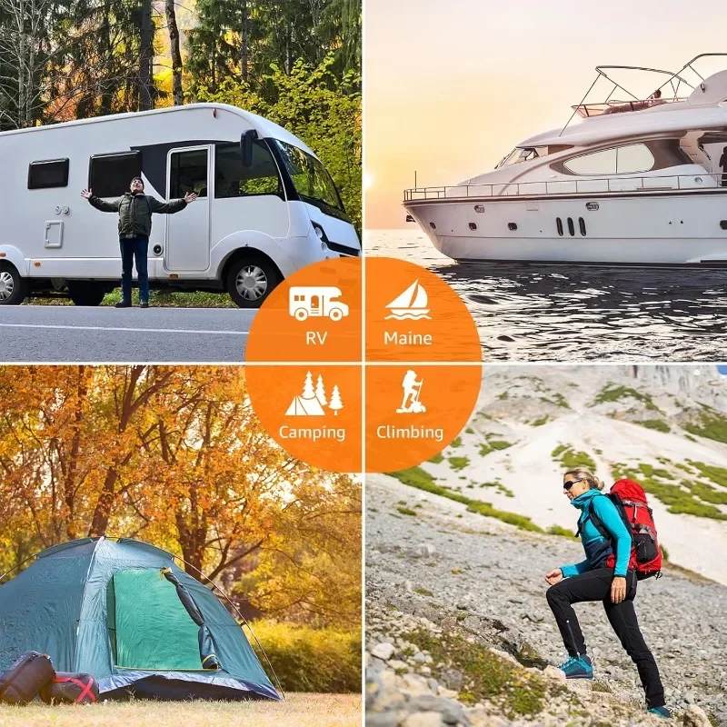 لوحة شمسية محمولة 100 وات قابلة للطي، مخرج QC3.0 USB-C 18 فولت تيار مستمر مع IPX4 مقاوم للماء #6