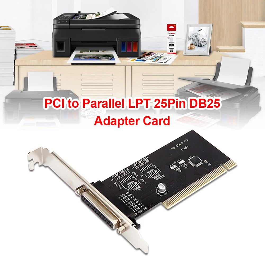 Pci Adapter Card for CF/SM/MMC/TF/PCMCI Card Reader PCI to Parallel LPT 25Pin DB25 Printer Port Controller Expansion Card