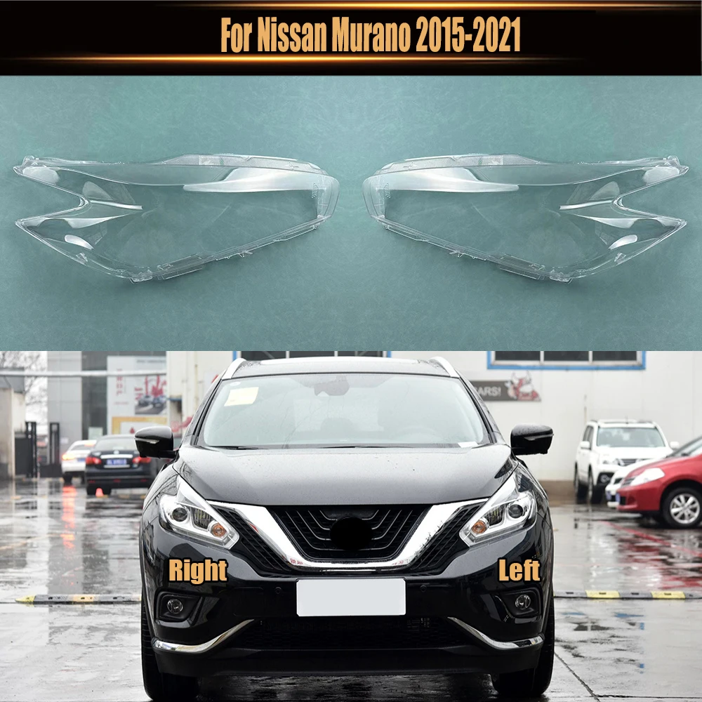 

For Nissan Murano 2015-2021 Headlamp Shell Headlight Cover Transparent Lens Plexiglass Replace Original Lampshade