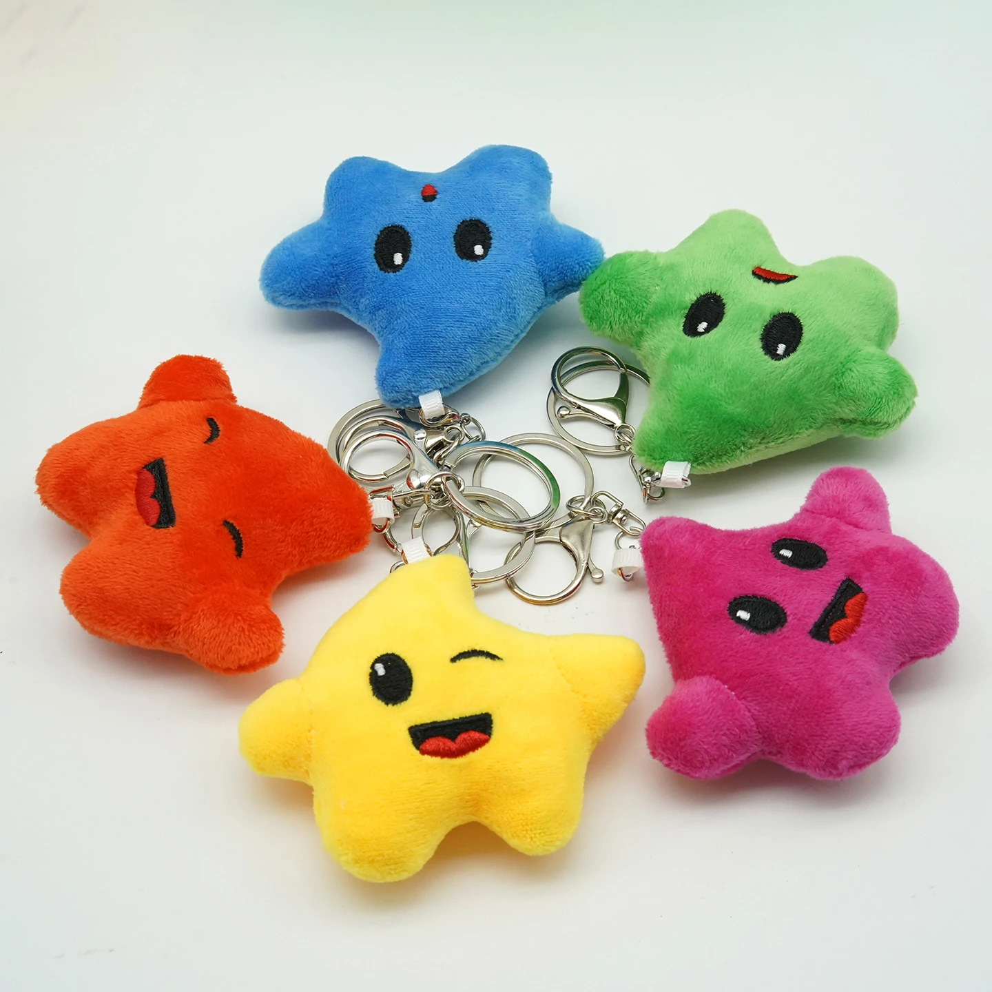 

2026 New Colorful Stars Plush Keychains Cute Luma Star Backpack Pendant Gifts Soft Stuffed Star Pendant