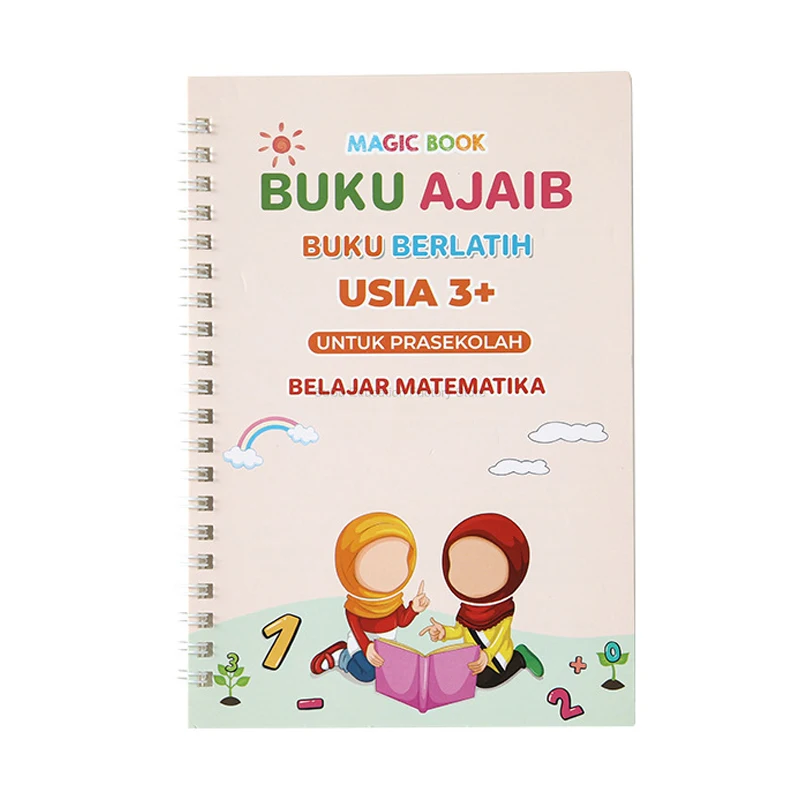 Magic Copybook Reusable Indonesian Practice Spanish Writing Pen Drawing Groove Alphabet Wordpad Word Calligraphy