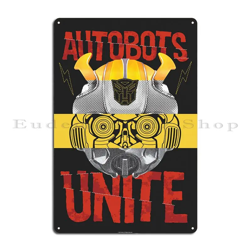 Autobots Unite Metal Sign Create Painting Pub Character Classic Tin Sign Poster