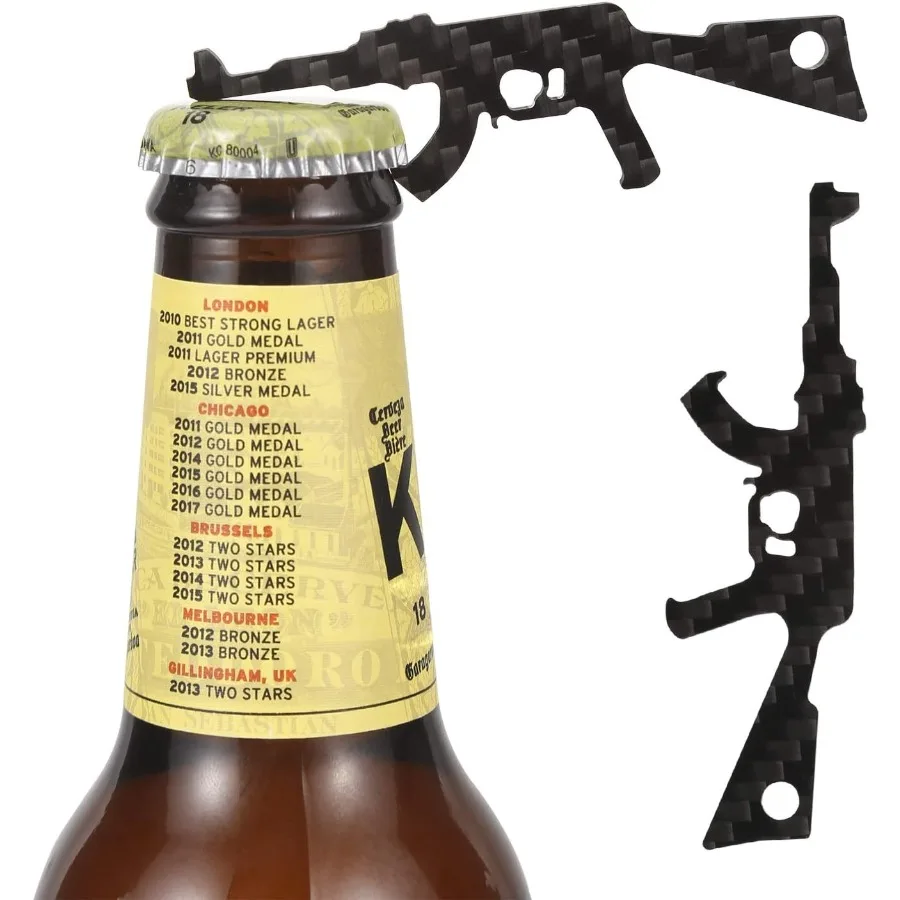 

Carbon Fiber Bottle Opener 2 Pack Ultralight Keychain Bottle Openers for Outdoor Campaign Bar Restaurant Portable Wine Opener B