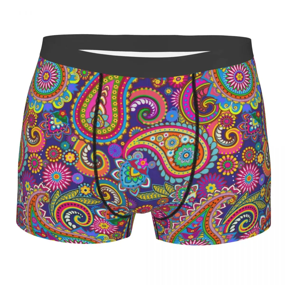 Paisley Drawing Men's Boxer Briefs Shorts Men Underpants Cartoon Anime Funny Men's Panties Soft Underwear For Men