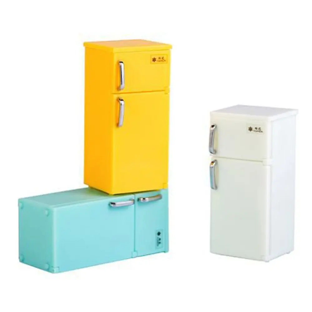 50*20*23mm Miniature Fridge Model 1/12 Doll House Fridge Retro Kitchen Appliances Doll House Play Scene Doll Toy