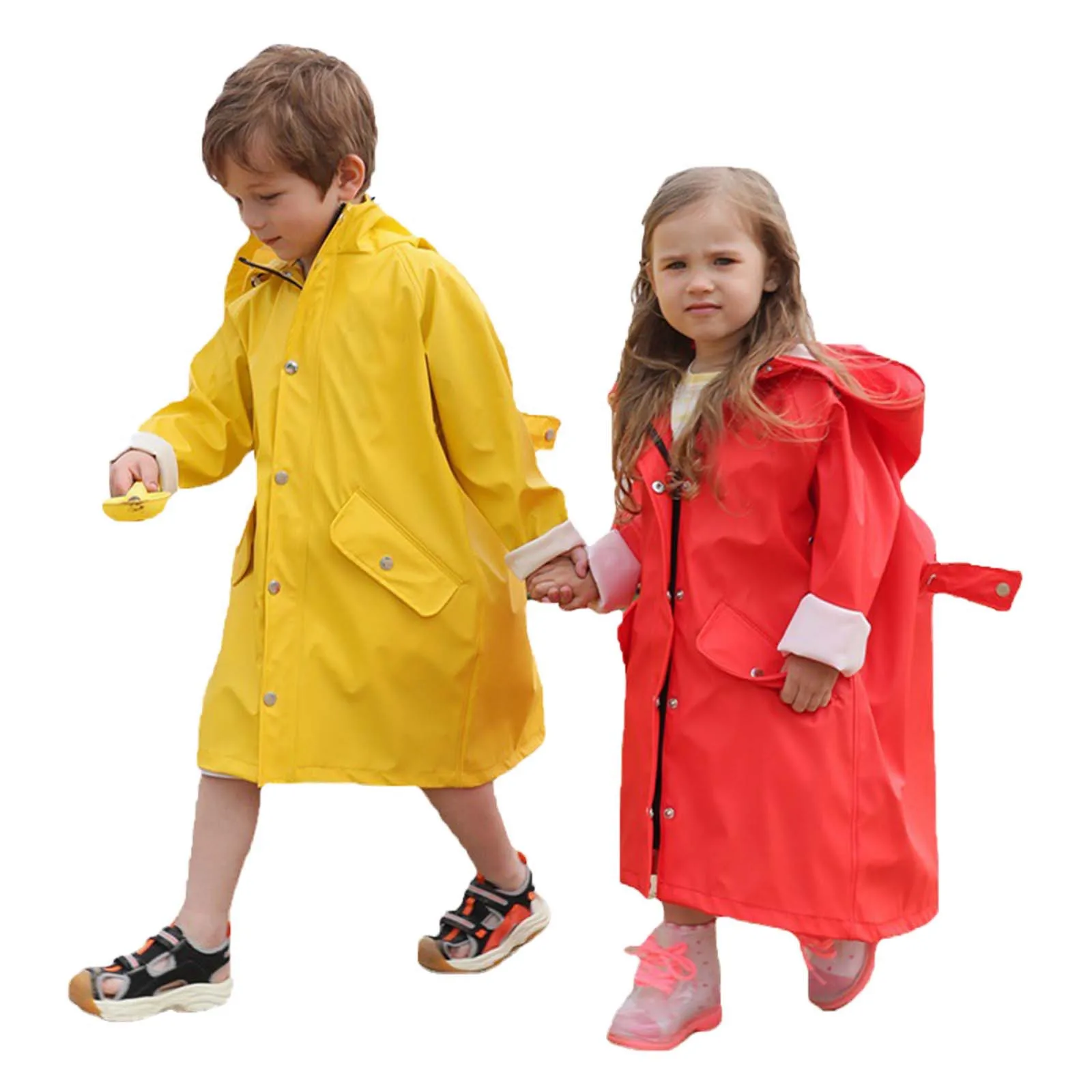 

Children's Raincoat Backpack Rain Cover Waterproof Impermeable Rain Coat with Hooded Hiking Cycling Kids Rain Poncho Gear