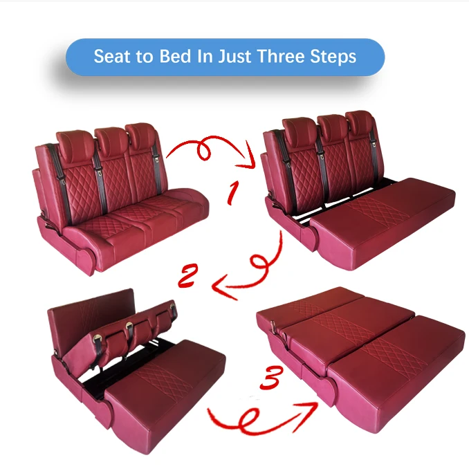 Van RV Aero Durable PU Leather Foldable Seats with Luxury Waterproof Comfortable Foam Design