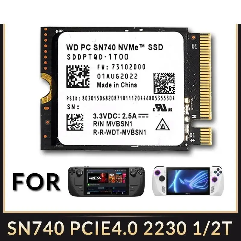 New! SN740 2TB 1TB M.2 2230 NVMe PCIe Gen 4.0x4 SSD Drives for Steam Deck Laptop Tablet Rog Ally Mini PC Computer