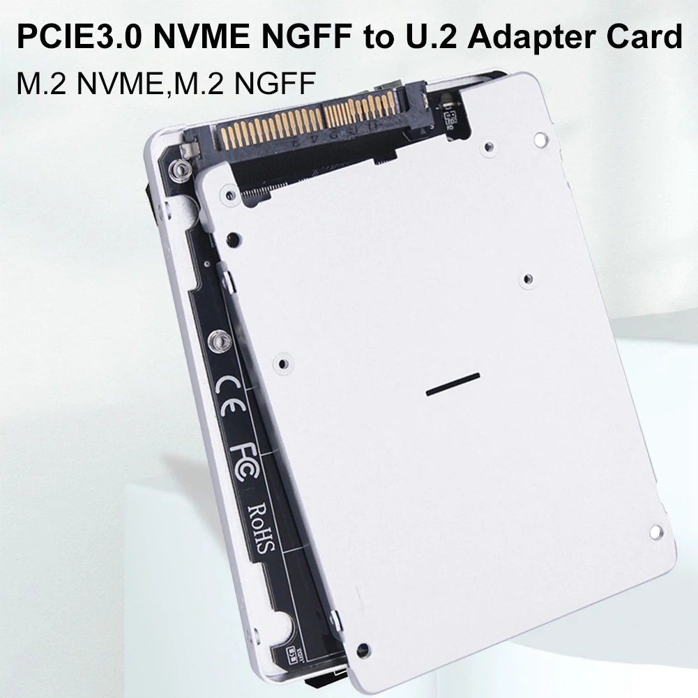 Scheda adattatore M.2 SSD a U.2 M.2 NVMe SATA-Bus NGFF SSD a PCI-e U.2 Adattatore PC-E3.0X4 Convertitore adattatore PCIe M.2 con custodia