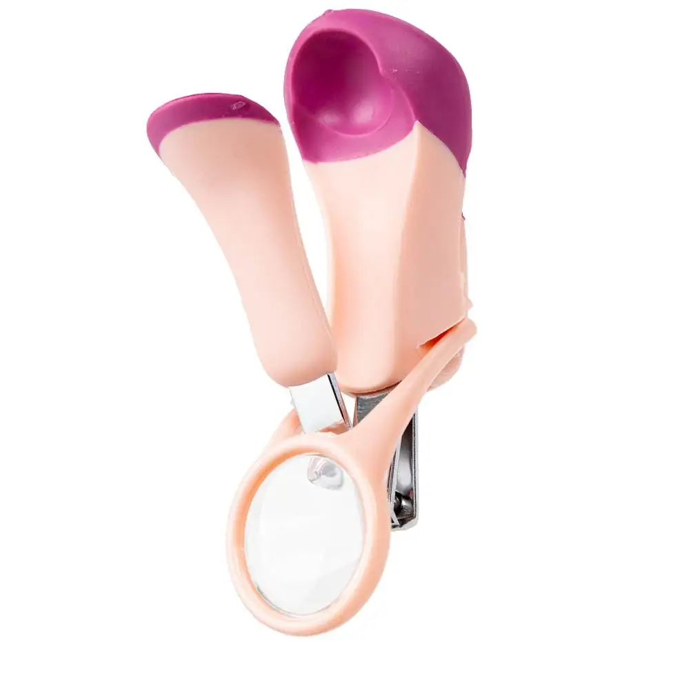 

Детские кусачки для ногтей, прочная лупа для ухода за младенцами, ультра-четкие детские ногти на ногах, розовые