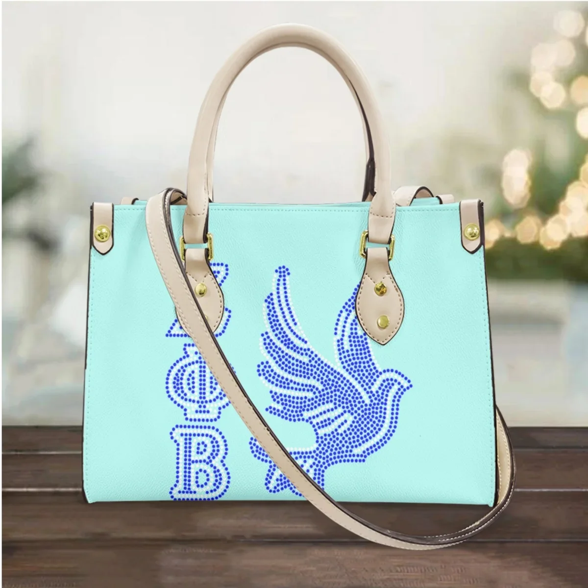 Zeta Phi Beta Top Handle Leather Bag Vintage Fashion Ladies Large Shopper Bag Commuter Daily Clutch Female Gift Bolsa Feminina