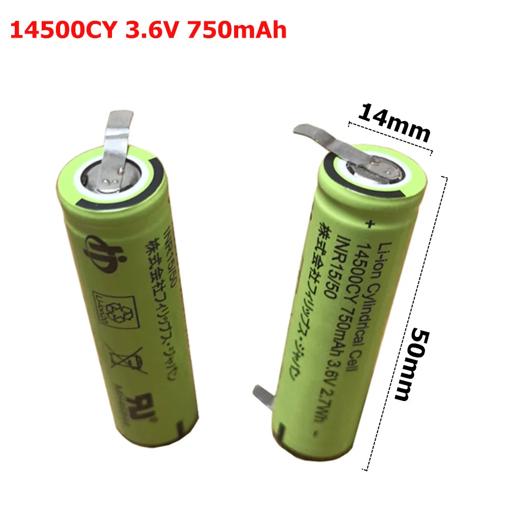 14500CY 3.6V 750mAh Battery For Philips HQ8170 7000 S7780 HQ7340 HQ7240 7310 HQ8250 RQ370 RQ371 S730 S7710 S7370 Razor Shaver