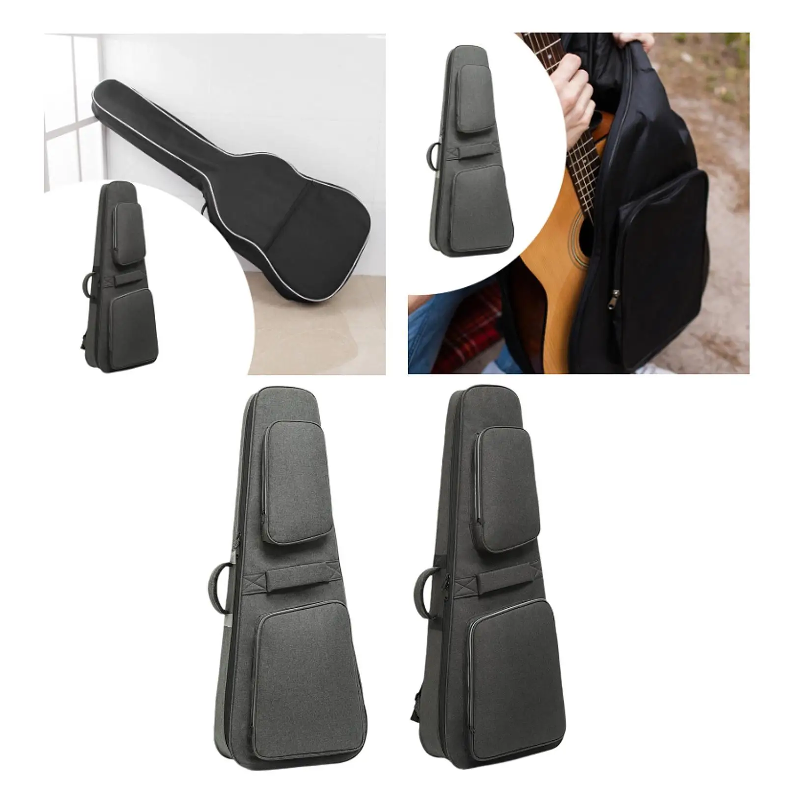 Electric Guitar Bag 40”/41” Padded Backpack with Pocket for Accessories