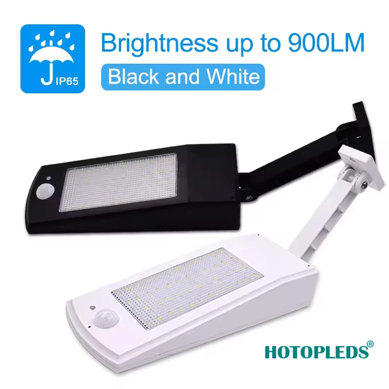 Solar Wall Lamp Outdoor Human Body Induction 48LED Landscape Garden Small Street Lamp Lighting Super Bright Adjustable Angle