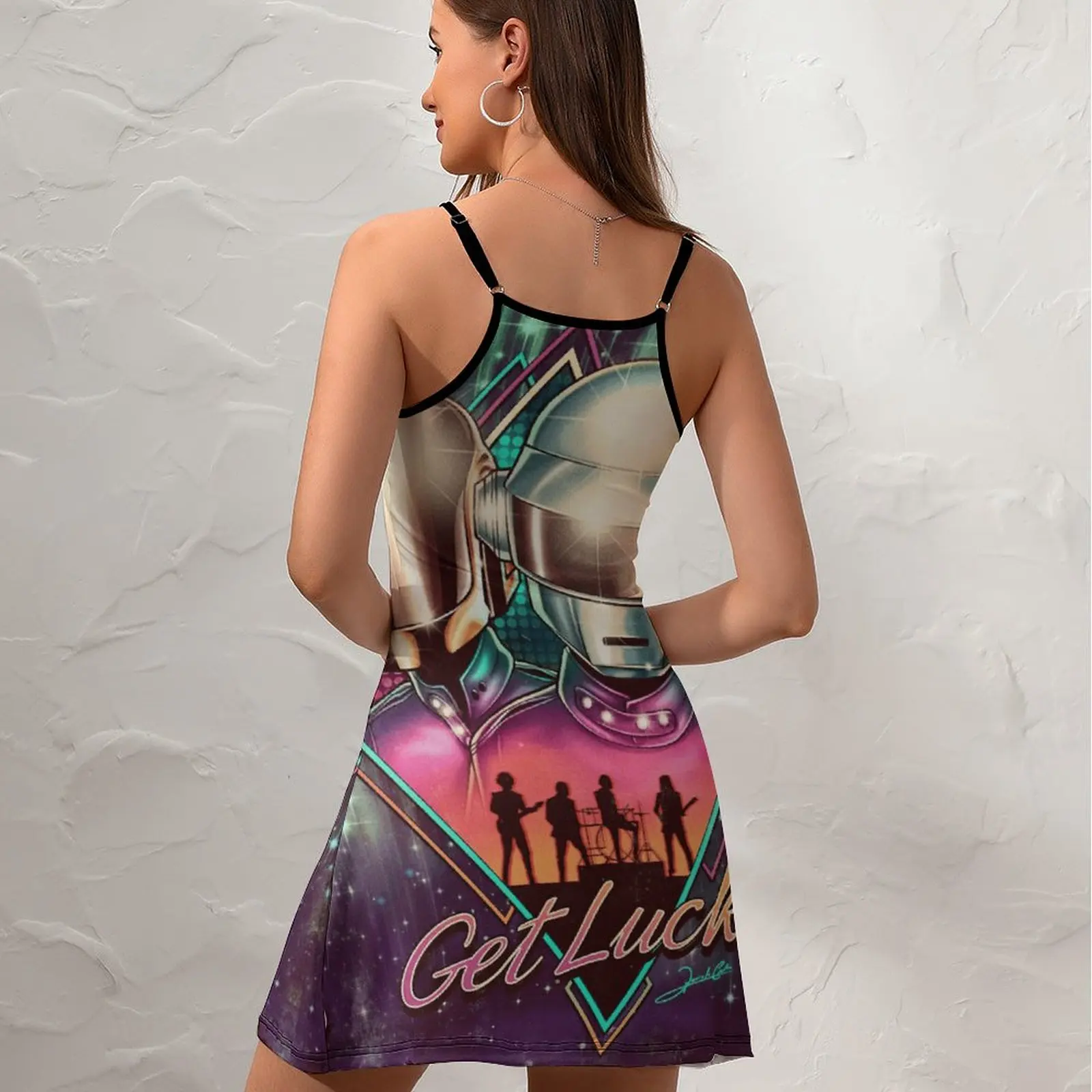 Get Lucky Concert for Sale  Women's Sling Dress Vintage Exotic  Woman's Gown Humor Graphic  Clubs The Dress