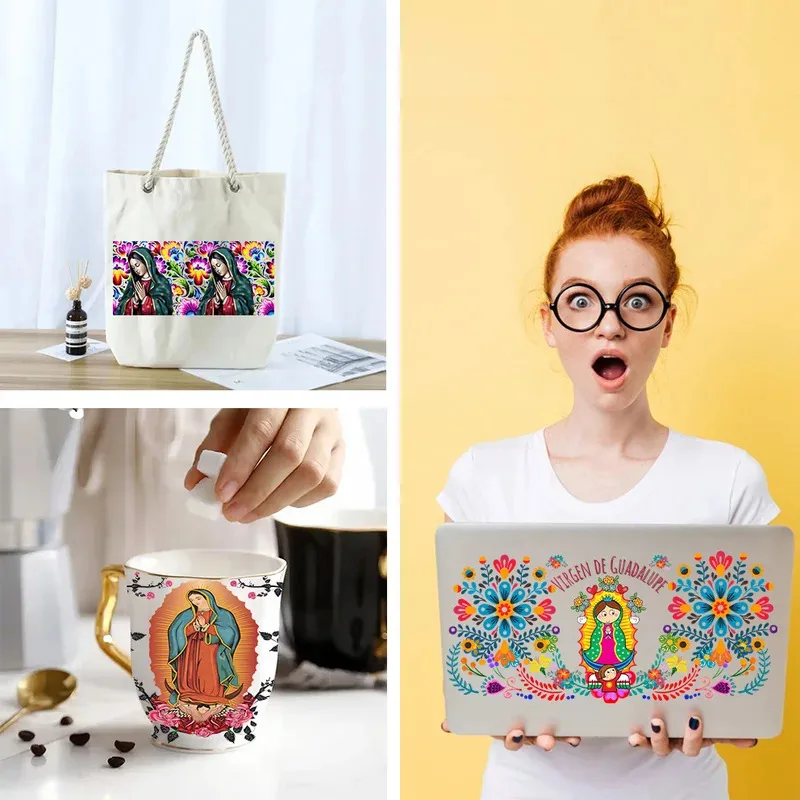Blessed Holy Virgin Mary​ Theme Sticker Party DIY Decals 3D transfers uvdtf tumbler seal stickers 16oz uv dtf cup wraps
