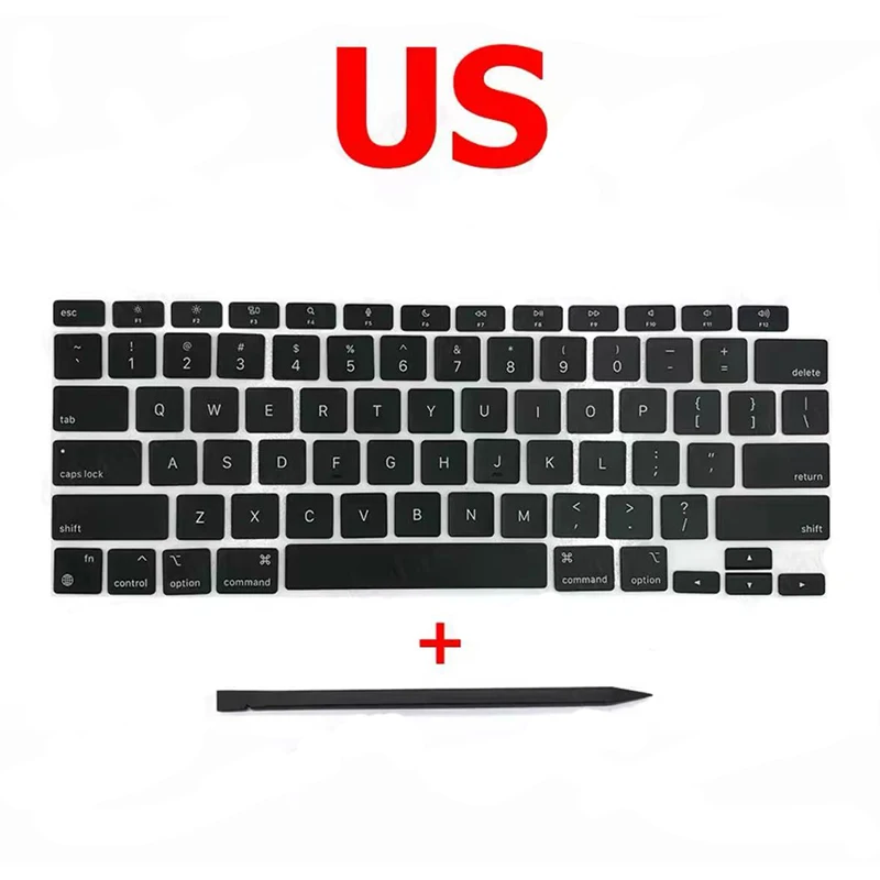 New Replacement Keycaps Keys Key Cap For Macbook Air 13" M1 A2337 Keyboard Keycap US UK Spain French Russian Hungary 2020 Year