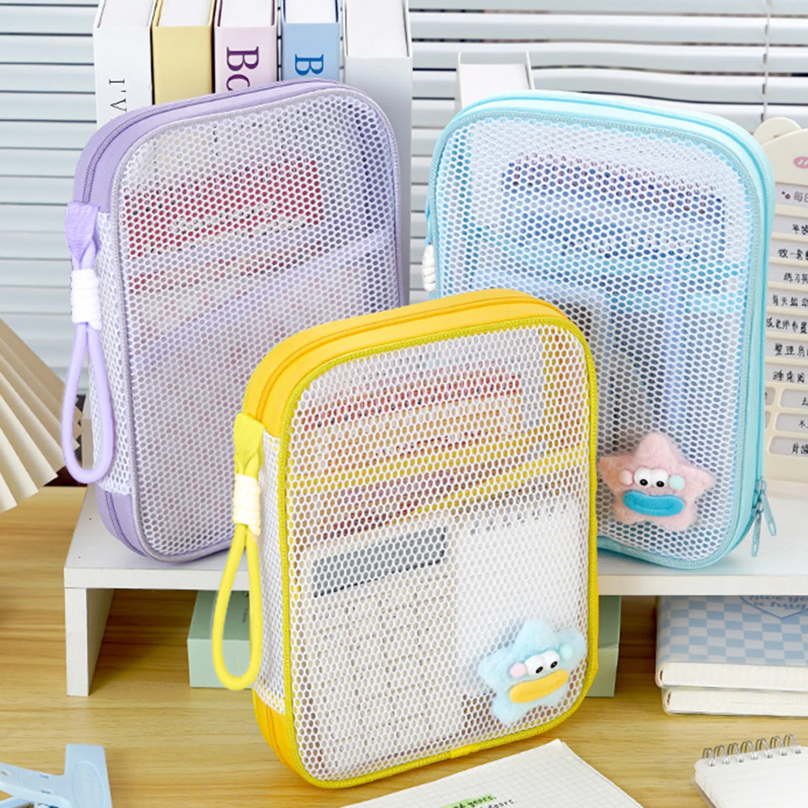 A4/A5 سستة حقيبة مستندات الدوبامين الملونة متعددة الطبقات موضوع مجلد ملفات سعة كبيرة حقيبة التخزين مع مقبض للطلاب