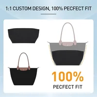 Inserto organizador de bolso de fieltro grande: forro de bolso de mano con múltiples bolsillos para almacenamiento de artículos esenciales de maquillaje y viajes