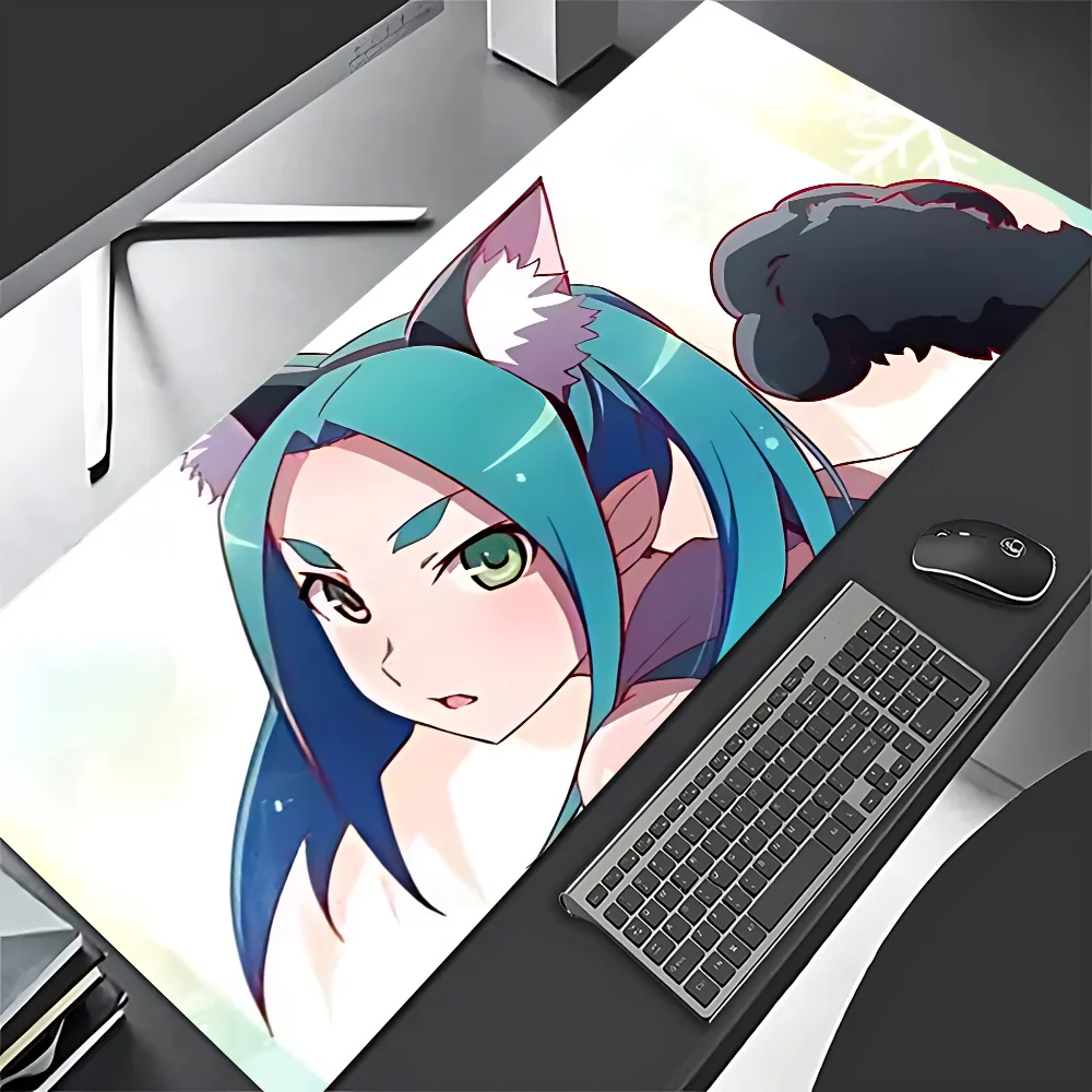 Imagem -02 - Hd-monogataris-yotsugi-onoki s Mouse Pad para Laptop Acessórios de Jogos Tapete Grande Mesa para Computador Gamer Teclado ru