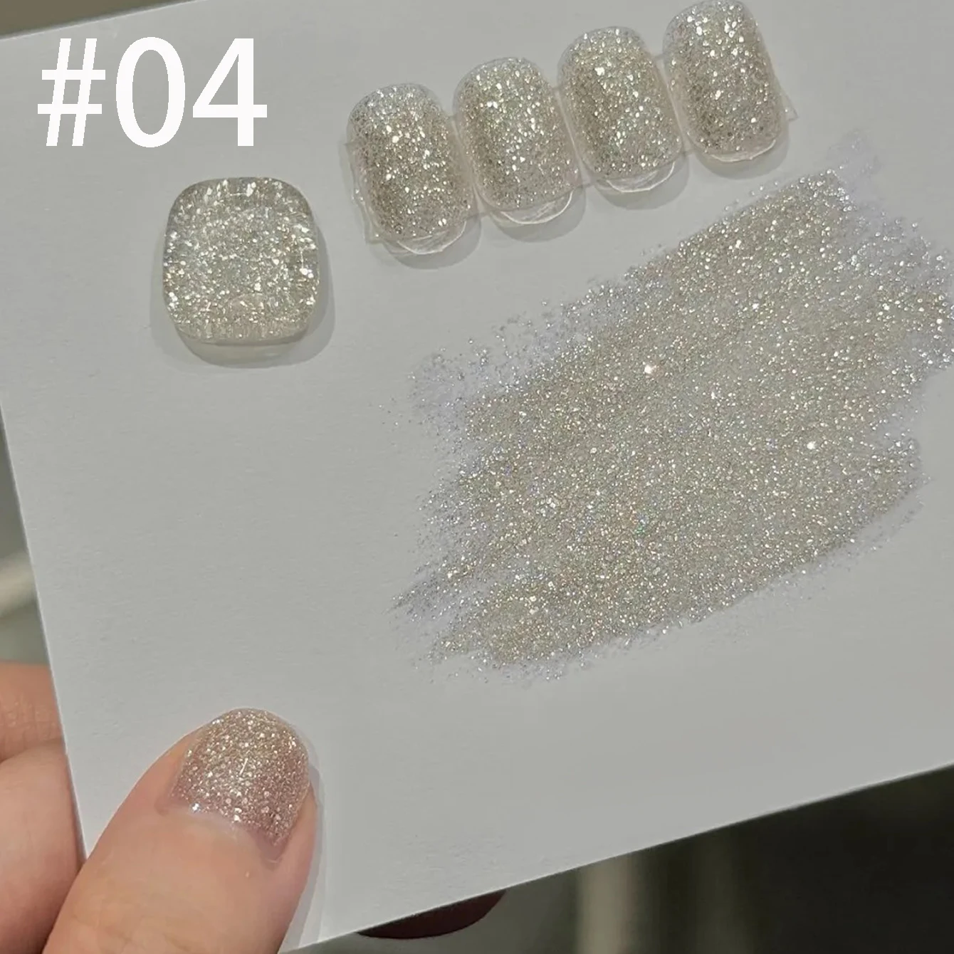 MIANEL 12ML Weißer Nagellack Jimeng Hochzeitskleid Feiner Glitzer-Gel-Nagellack Super Glänzender Glitzer-Nagellack für Nagelkunst-Salon – Detail 22