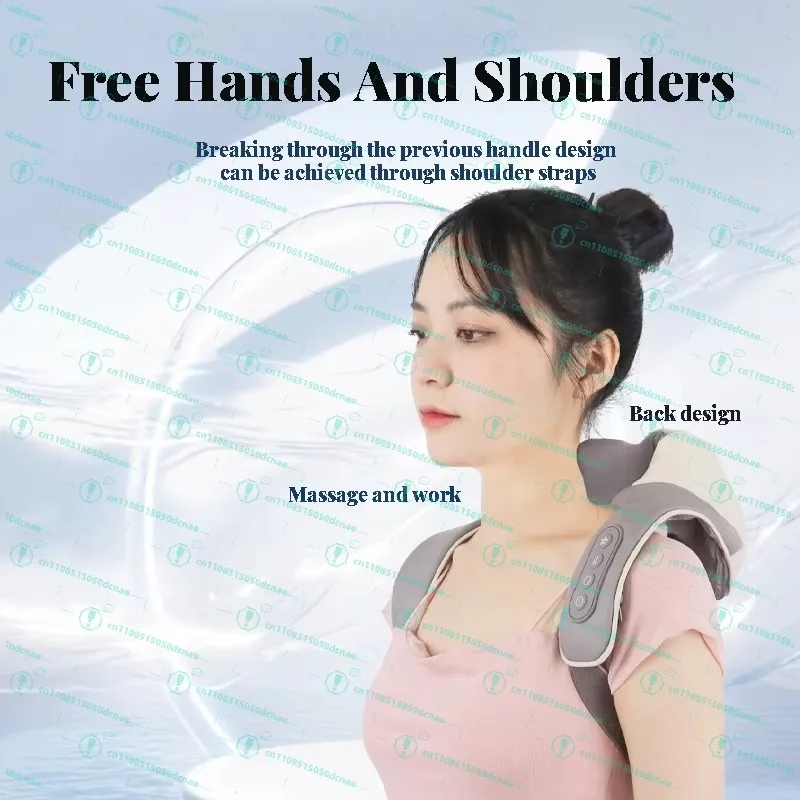 Intelligent Cordless Neck Massager Pain Relief Deep Tissue 3D Kneading Pillow Vibration Shiatsu Back Neck and Shoulder Massage view 3