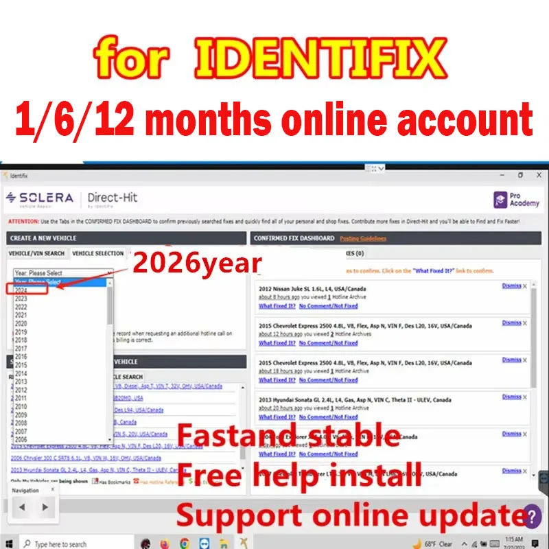 

2026 Identifix software For Identifix New Online Account 1/6/12Months Auto Repair Software + Vehicle Repair Database Fast Stable
