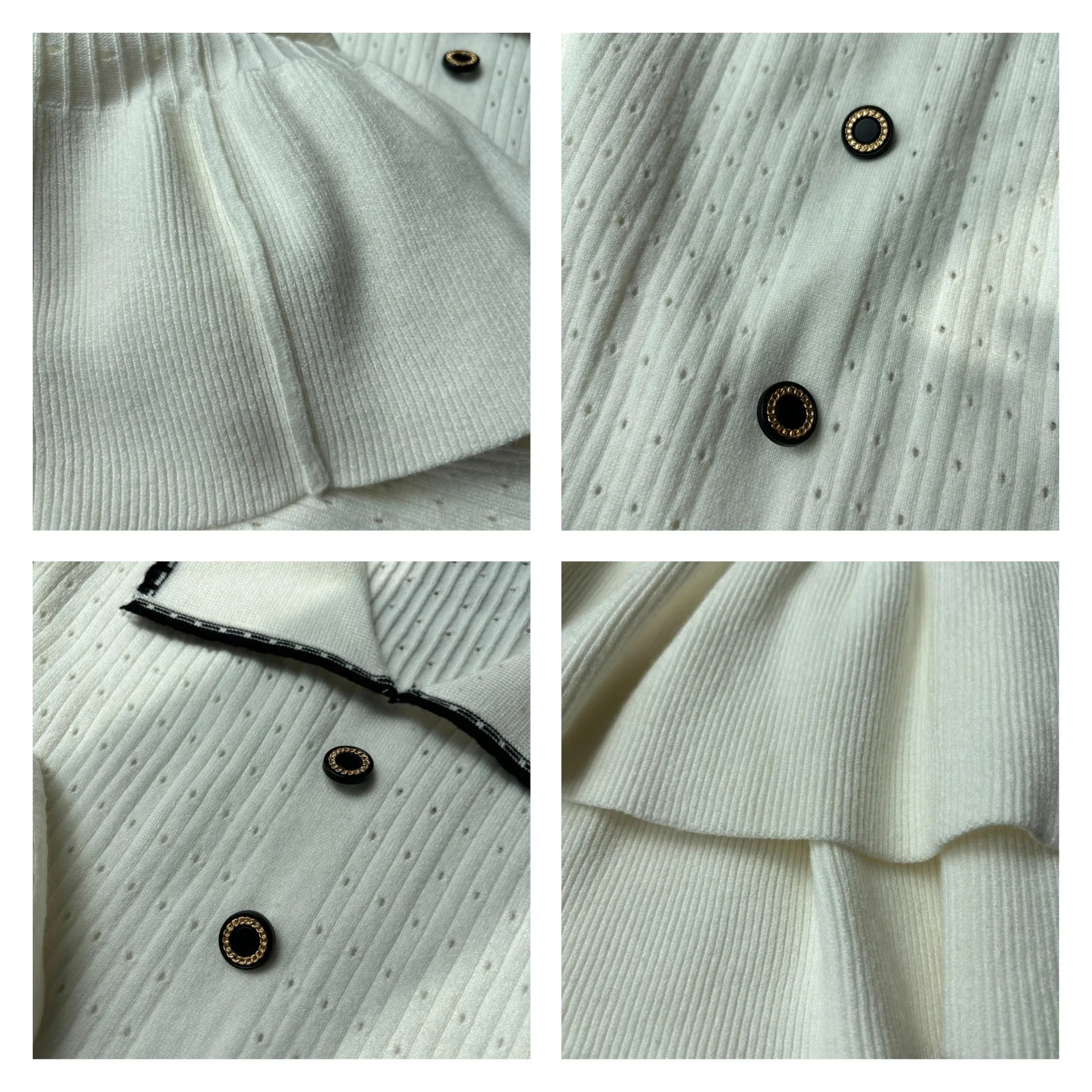 Button Punched Long Sleeve Dress 2024 Autumn Winter Single breasted Knitted Dress