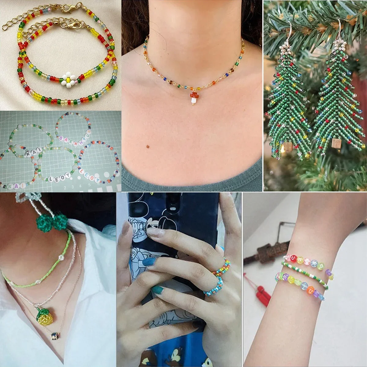 2/3/4mm silver coated glass rice beads Handmade DIY Hand String Hair Accessories Beads Cross stitch jewelry accessories material