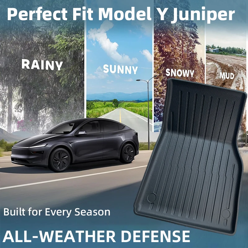 Floor Mats for Tesla Model Y Juniper 2025-2026 Accessories Anti-Slip Waterproof Cargo Liner Luggage TPE Mat for Model Y Juniper view 6