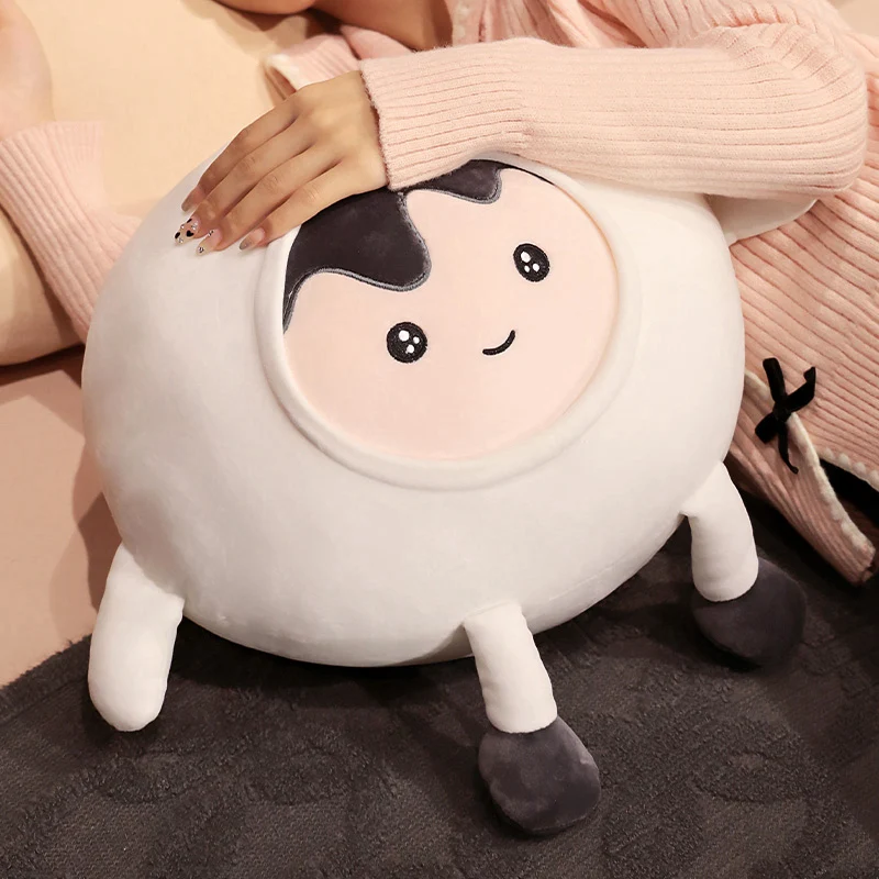 Kawaii Food Plush Toy Cartoon Happy Dumplings Black Tangyuan Brown Tangyuan Plush Toy Pendant Pillow Decoration