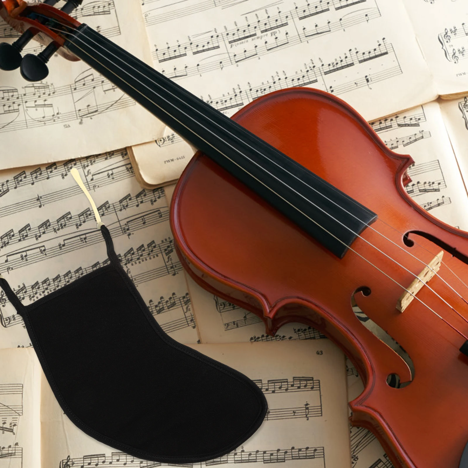 

Chin Rest Pad Violin Cushion Compact Flannel Sweat Absorbent Anti Slip Instrument Supplies Accessories Practical Gift