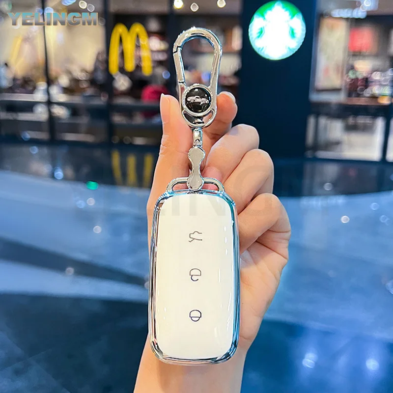 Schlüsselhülle aus TPU für Geely Galaxy EX5 E5 Cityray L6 L7 EMI Proton e.MAS 7 5 E8 Starry 8 – Schlüsselanhänger und Schutzhülle