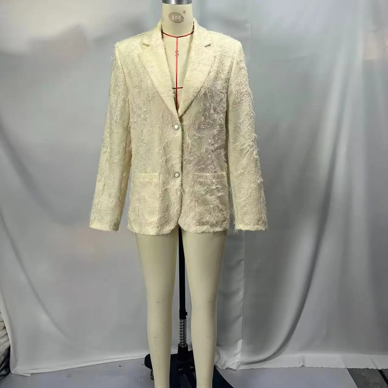 Fashionable Casual Loose Neck Business Suit Jacket for Women Polyester Material Elegant Atmosphere Turn-down Collar Coat