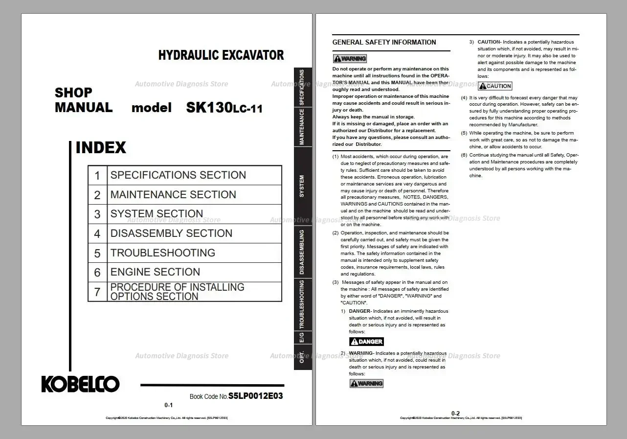 Kobelco 17.57 GB PDF Updated 2021 Excavator Shop Manual