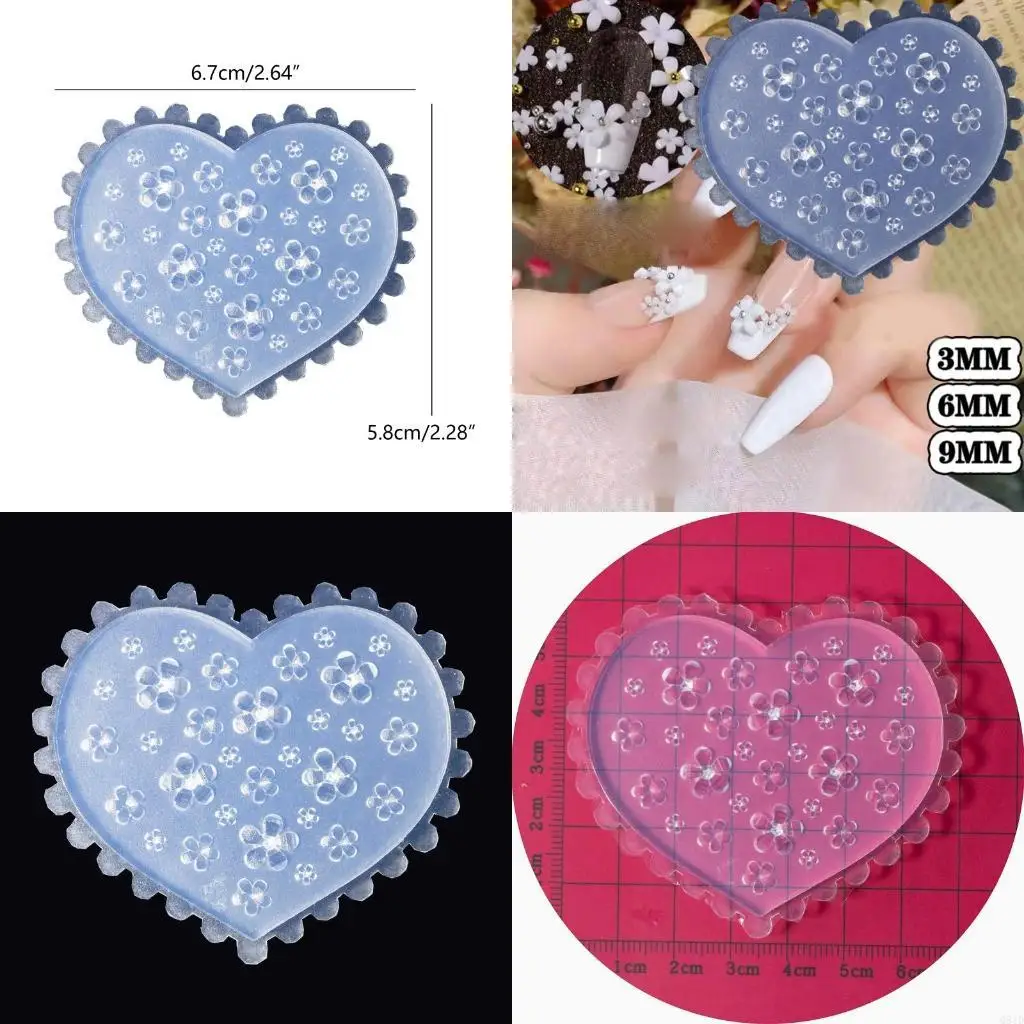 Five Petals Flower Nail Art Decorations Epoxy Resin Mold Nail Ornaments Silicone Mould DIY Crafts Jewelry Casting Tools