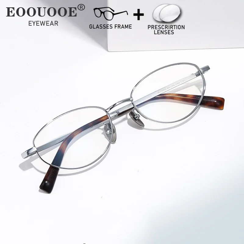 Fashion Women Cat Eye Glasses Titanium Prescription Myopia Lenses Optical Eyewear Customiz Anti Blue Light Reading Eyeglasses