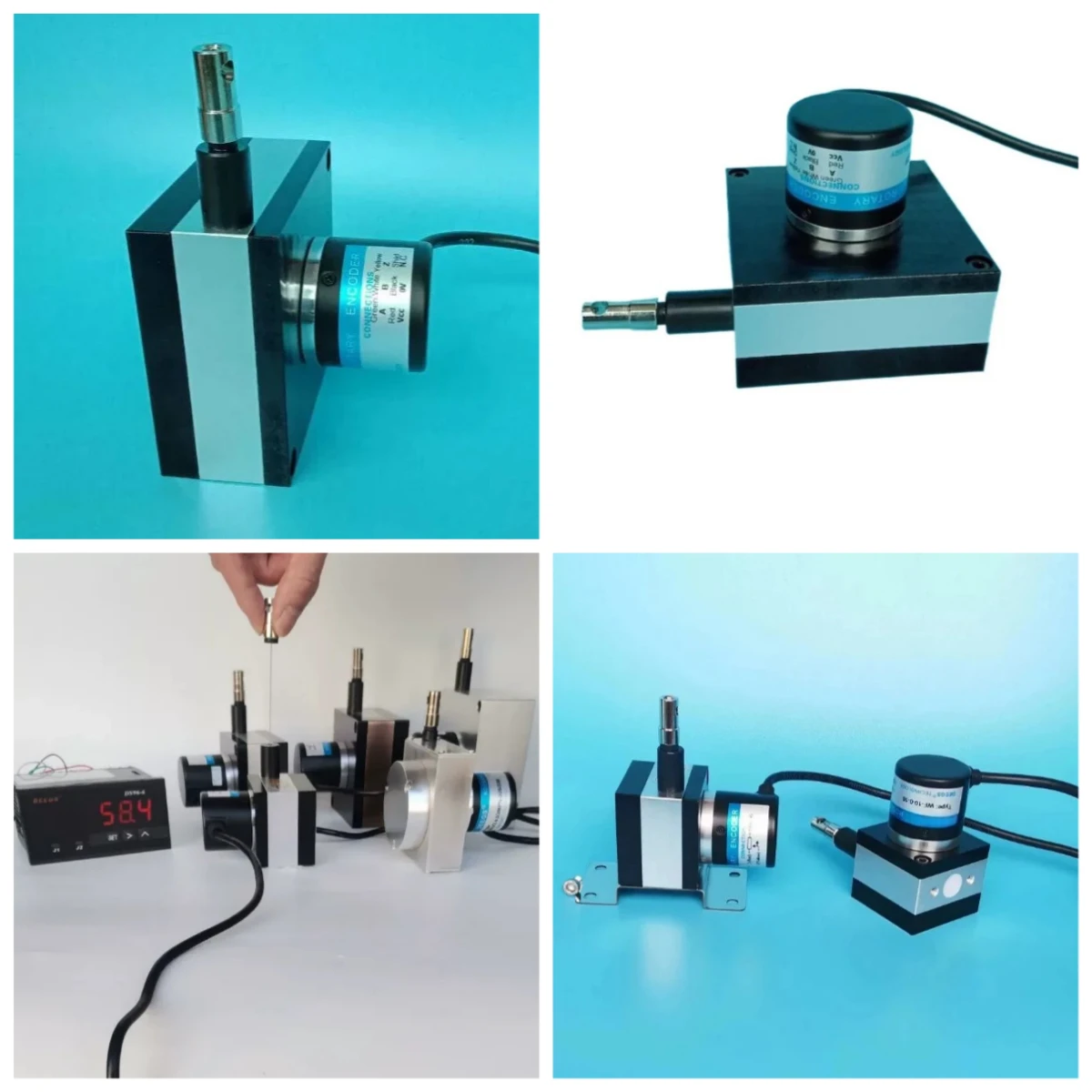 Draw Wire Encoder 1-5m, Rope Displacement Sensor, Linear Length Measurement Tool for Industrial Automation