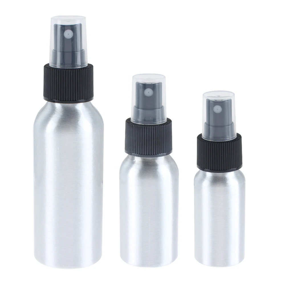 30/50/100ml Aluminum Empty Bottle Mice Spray Bottle Fine Mist Aluminum Refill Travel Bottle Essential Oil Spray Bottles