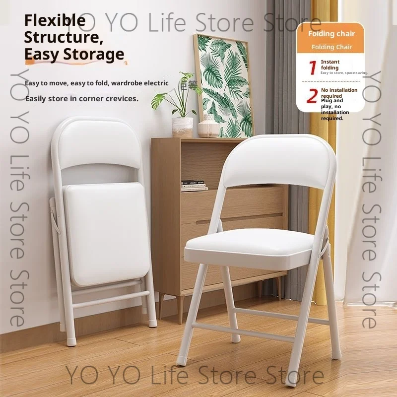 背もたれ折りたたみ椅子家庭用ポータブルシンプルなコンピューターチェアスツールダイニングチェア