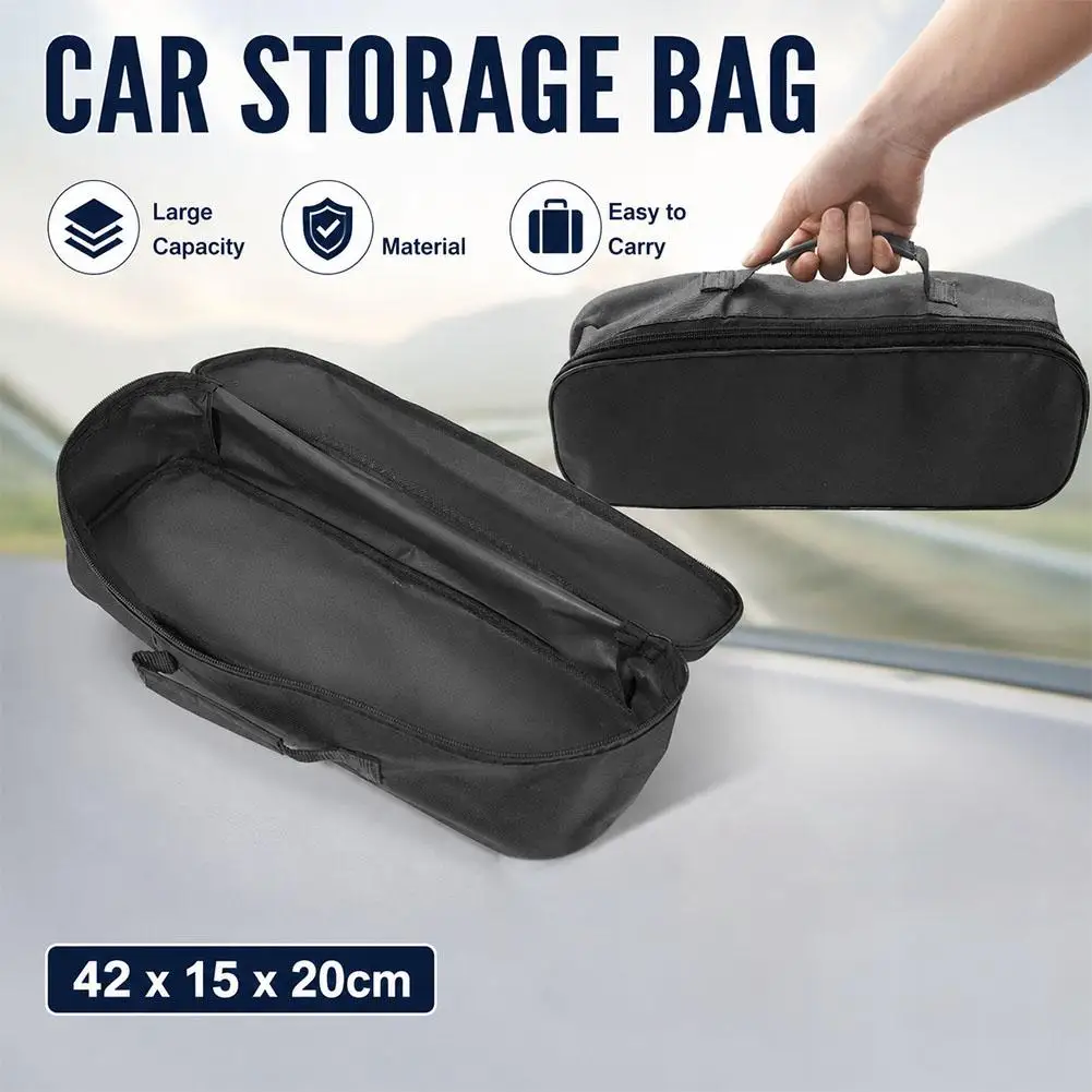 Étui de rangement pratique résistant à l'usure, noir, avec fermeture éclair, avec poignée, sac à outils