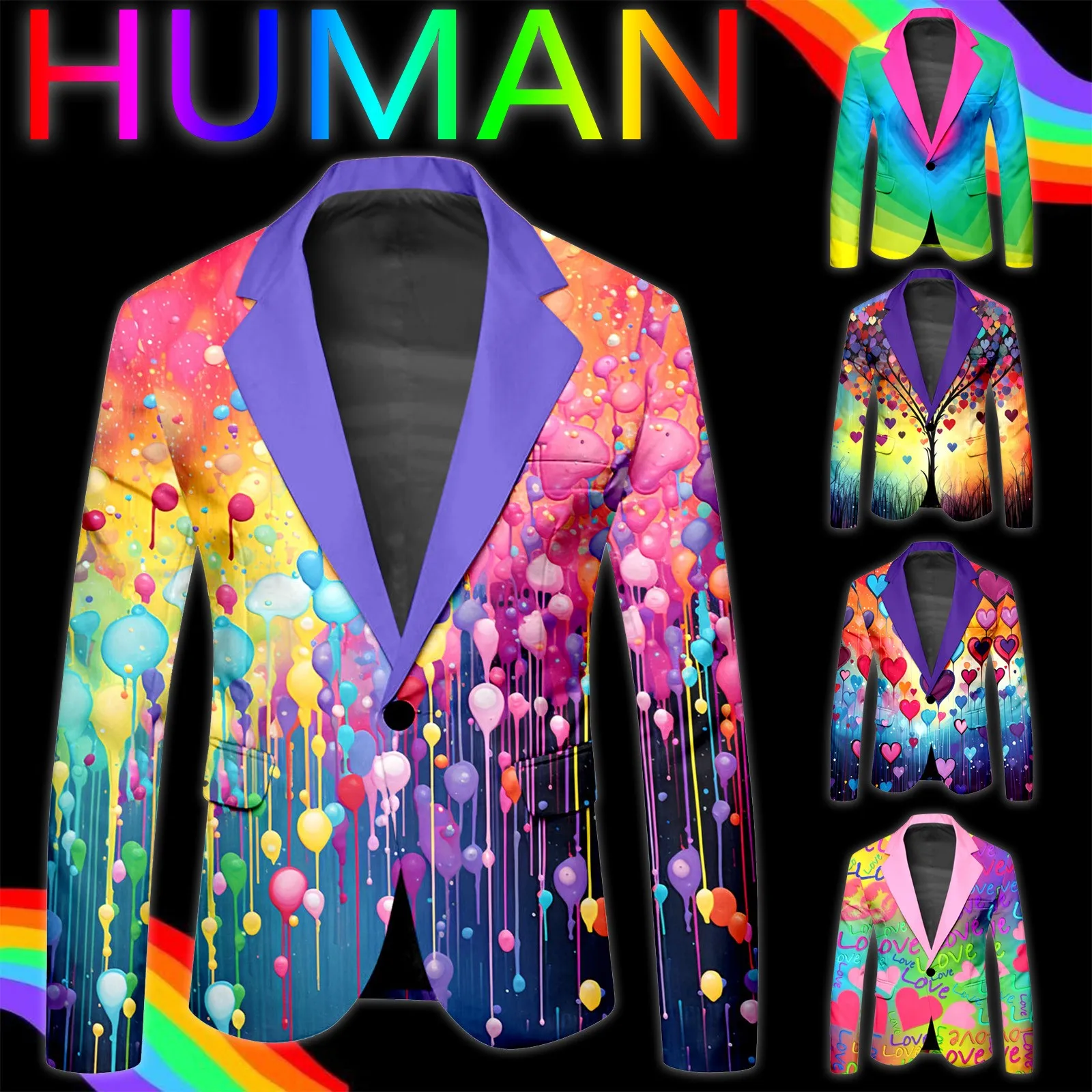 

Men Shawl Lapel Blazer Design printed Sequin Suit Jacket Dj Club Stage Singer Clothes Nightclub Blazer Wedding Party Suit Jacket