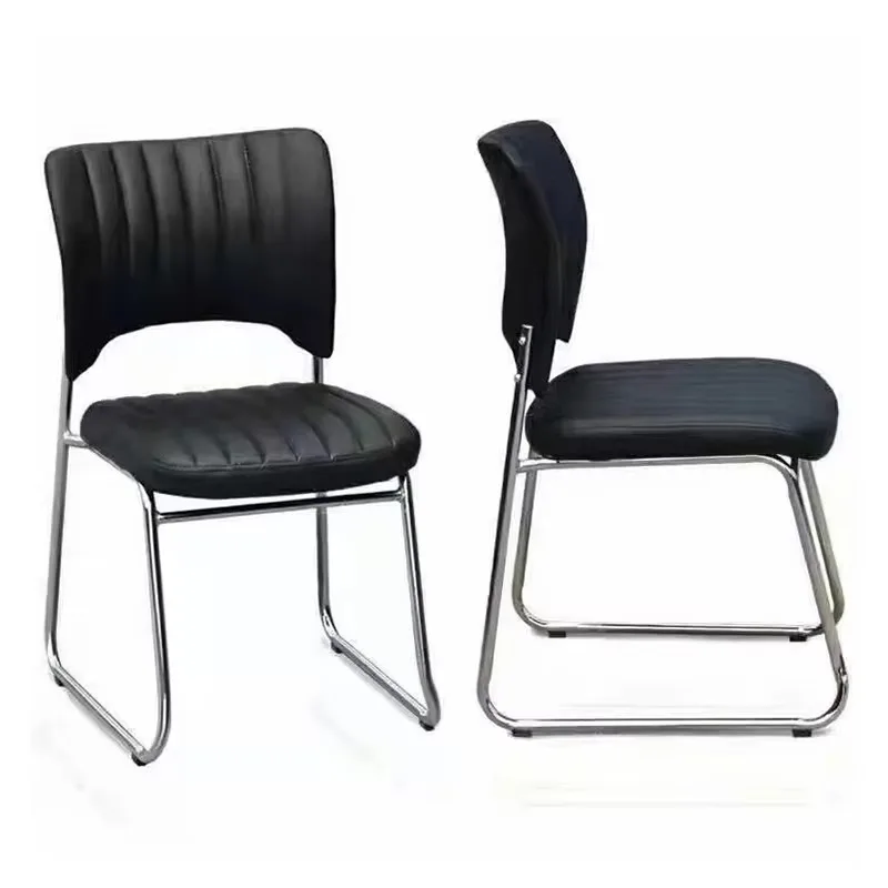 Best Selling Metal Frame Luxury PU Leather Padded Round Back Hotel Banquet Dining Stackable Chair