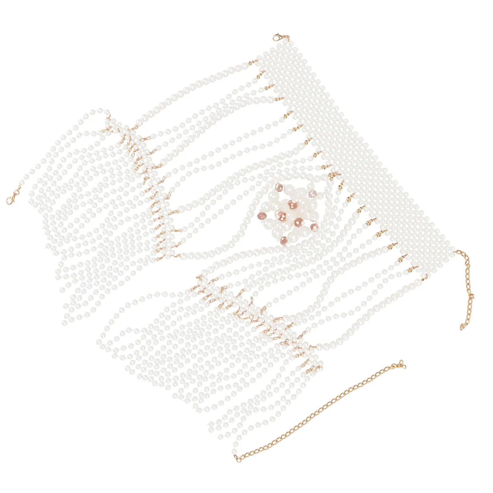 

1pc Multilayer Body Sexy Necklace Clothing Accessories For Girls Fashion Chain Decorative Chain Beach Wedding Prom Summer Bikini